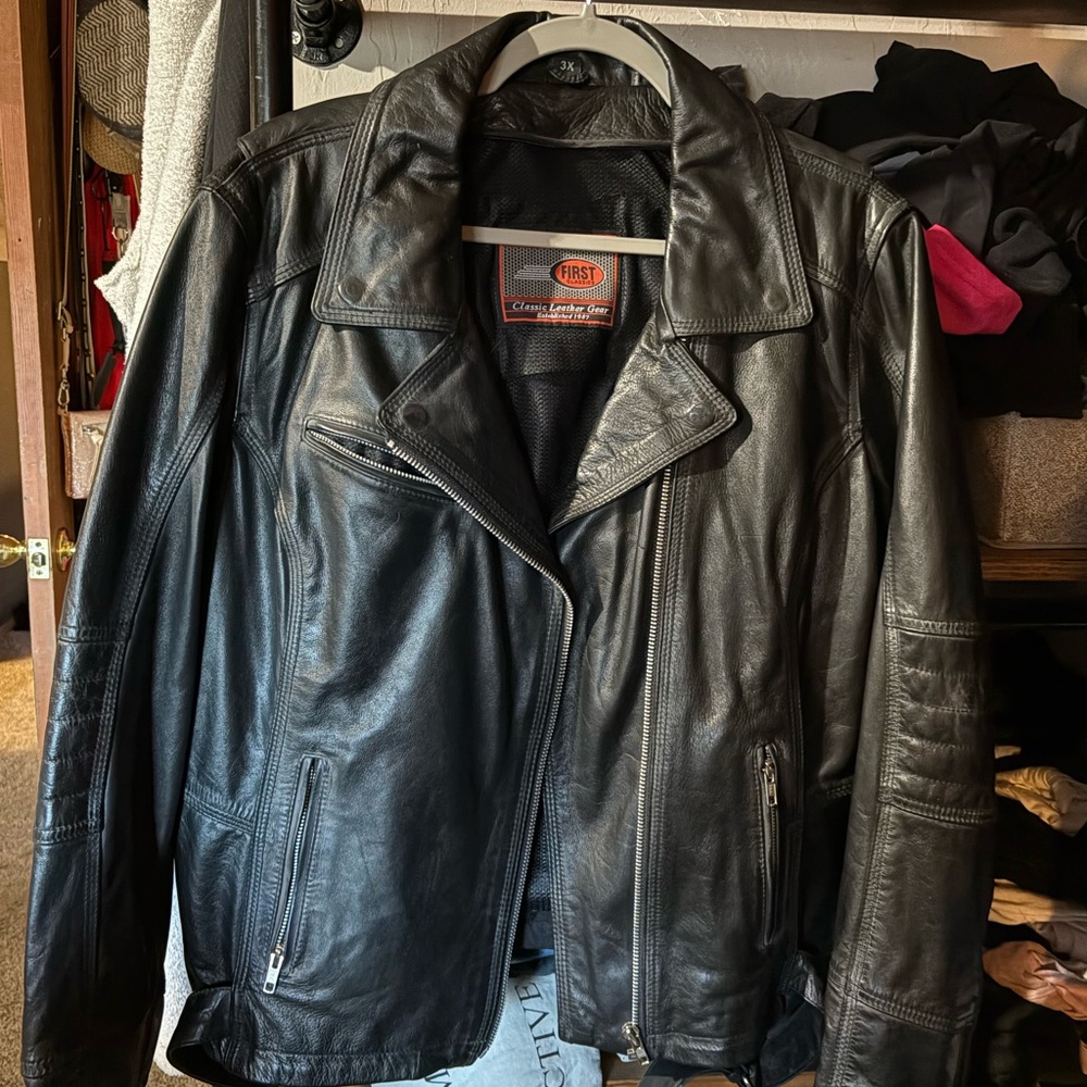 Black Leather Moto Jacket